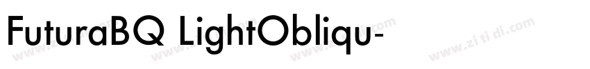 FuturaBQ LightObliqu字体转换